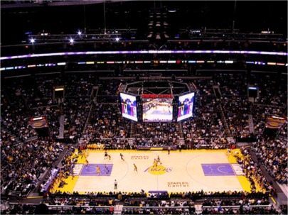 staples center clippers lakers floor