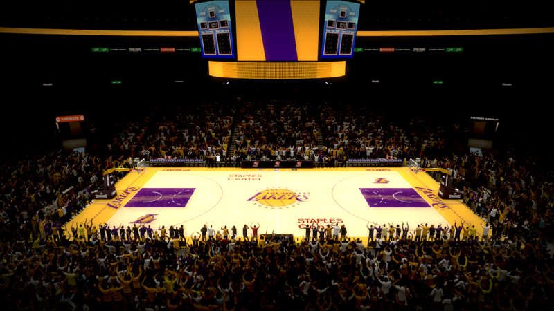 The Staples Center sports arena, home of the Los Angeles Lakers